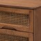 Baxton Studio Asami Mid-Century Modern Walnut Brown Finished Wood and Woven Rattan Full Size 3-Piece Bedroom Set 242-11116-9407-11298-11298-ZORO - alternate 7